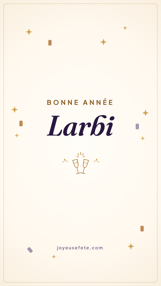 Image « Bonne année Larbi » au format story