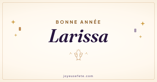 Image « Bonne année Larissa » au format large