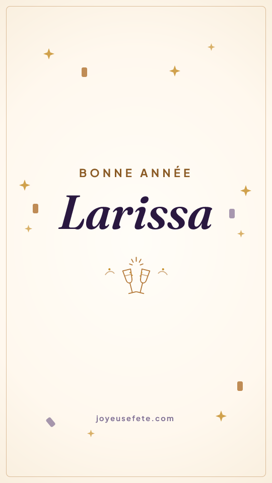 Image « Bonne année Larissa » au format story