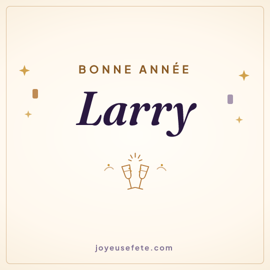 Image carrée « Bonne année Larry » pour WhatsApp