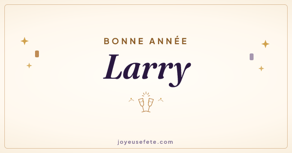Image « Bonne année Larry » au format large