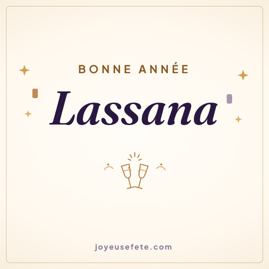Image carrée « Bonne année Lassana » pour WhatsApp