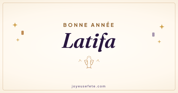 Image « Bonne année Latifa » au format large