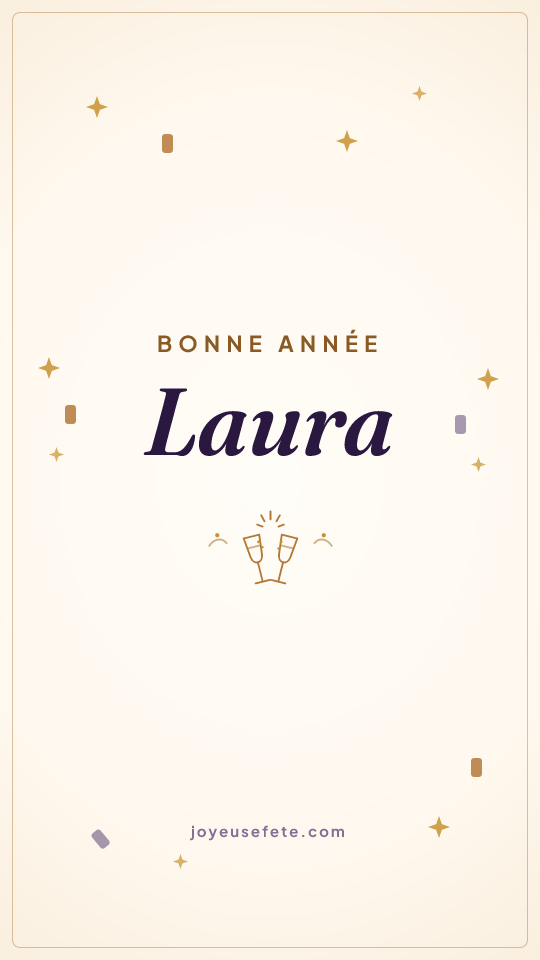Image « Bonne année Laura » au format story