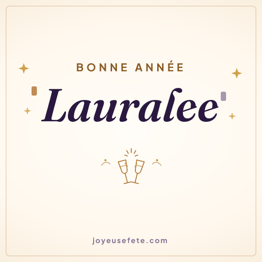 Image carrée « Bonne année Lauralee » pour WhatsApp