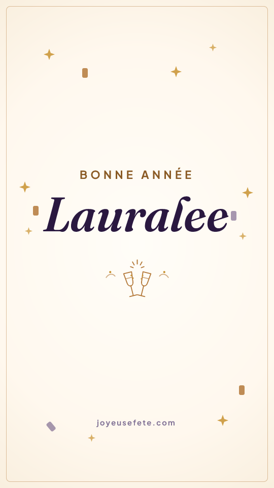 Image « Bonne année Lauralee » au format story