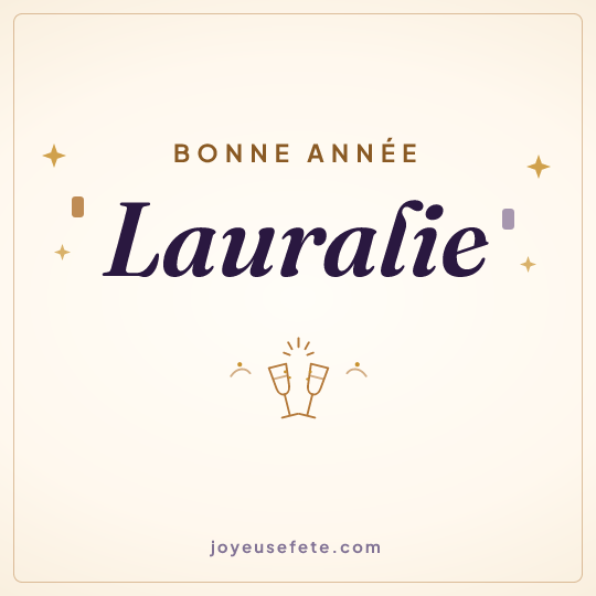 Image carrée « Bonne année Lauralie » pour WhatsApp