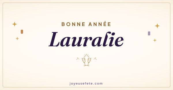 Image « Bonne année Lauralie » au format large