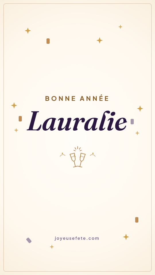 Image « Bonne année Lauralie » au format story
