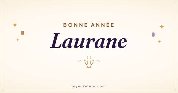 Image « Bonne année Laurane » au format large