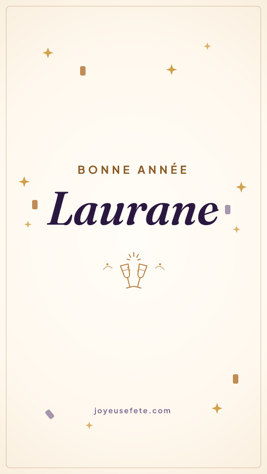 Image « Bonne année Laurane » au format story