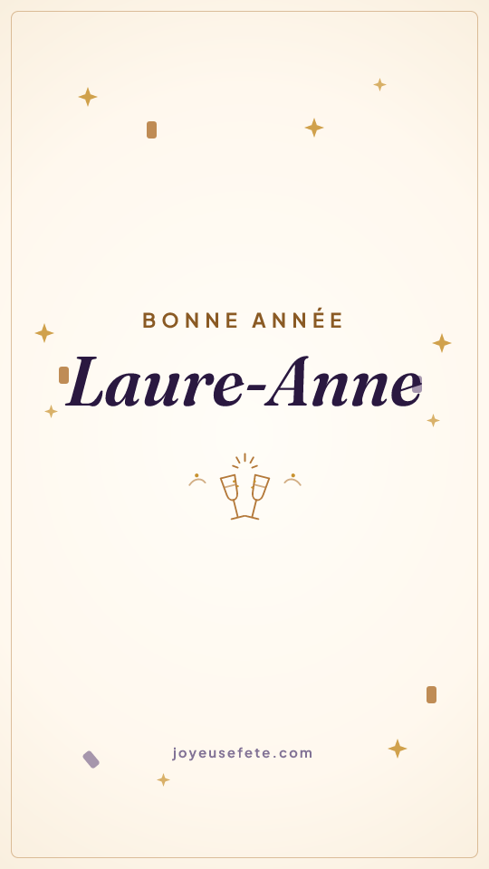 Image « Bonne année Laure-Anne » au format story