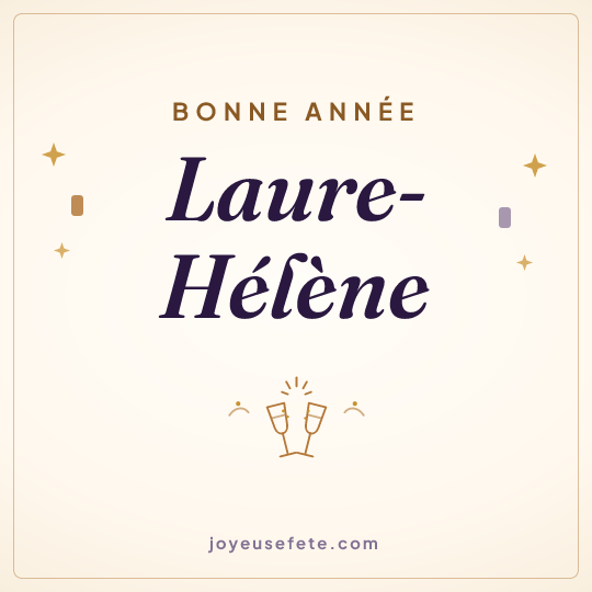 Image carrée « Bonne année Laure-Hélène » pour WhatsApp