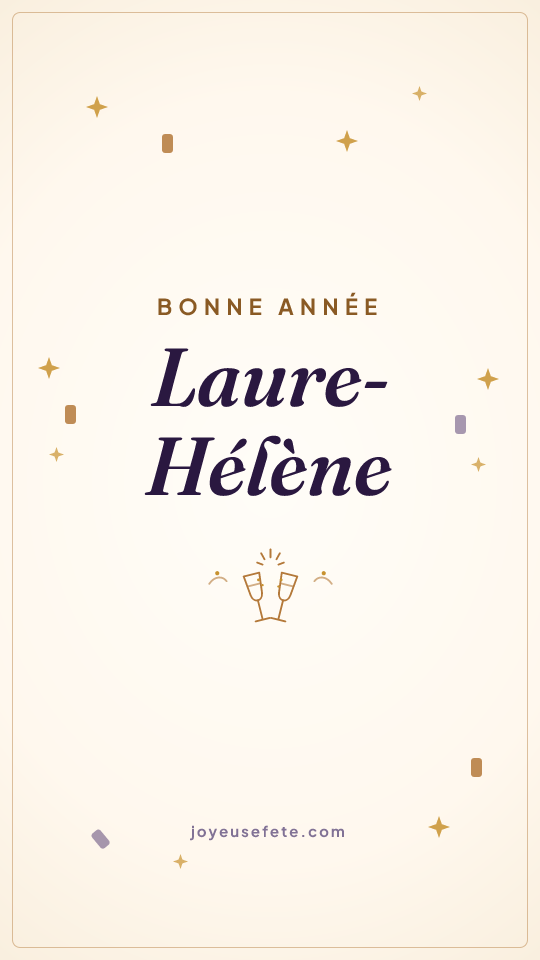 Image « Bonne année Laure-Hélène » au format story
