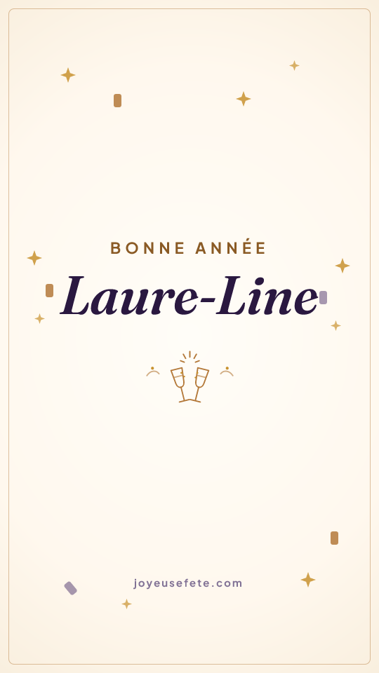 Image « Bonne année Laure-Line » au format story