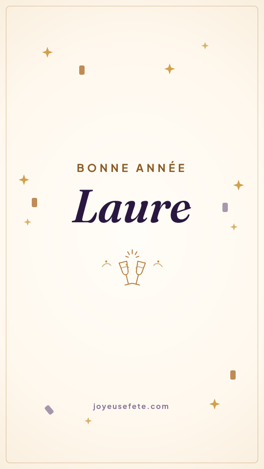 Image « Bonne année Laure » au format story