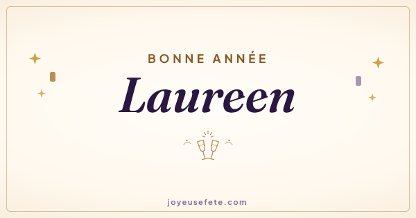 Image « Bonne année Laureen » au format large