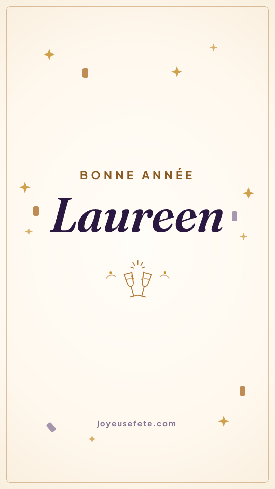 Image « Bonne année Laureen » au format story