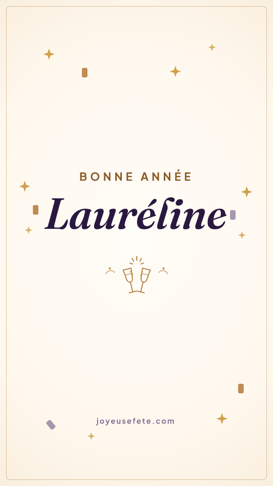 Image « Bonne année Lauréline » au format story