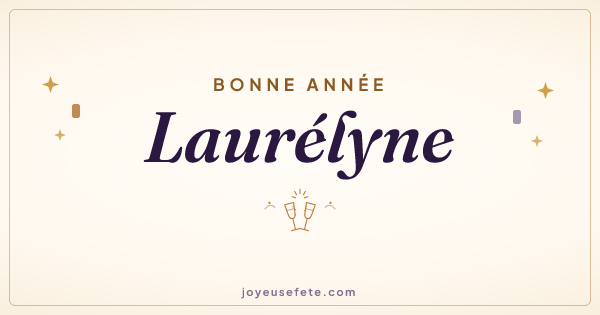 Image « Bonne année Laurélyne » au format large
