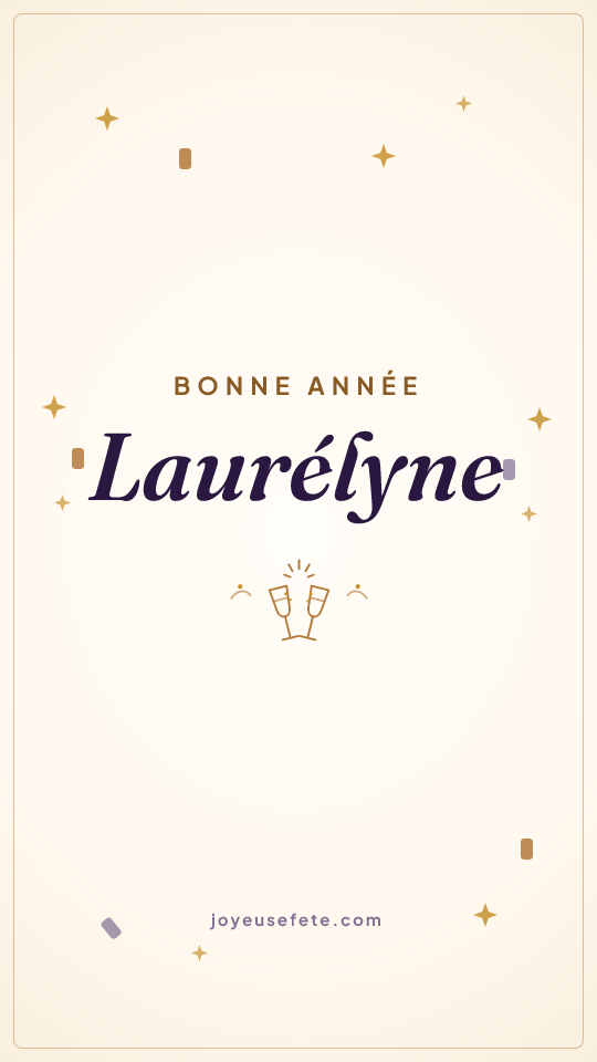 Image « Bonne année Laurélyne » au format story