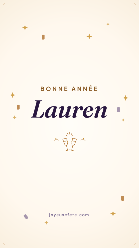 Image « Bonne année Lauren » au format story