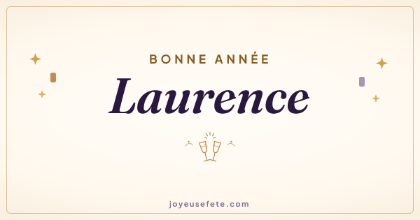 Image « Bonne année Laurence » au format large