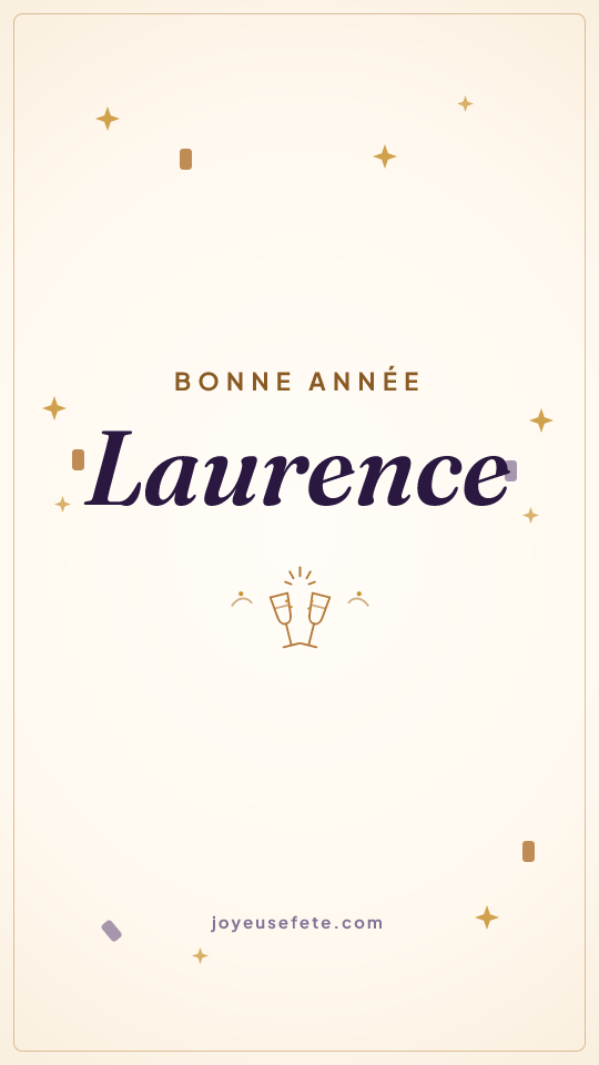 Image « Bonne année Laurence » au format story