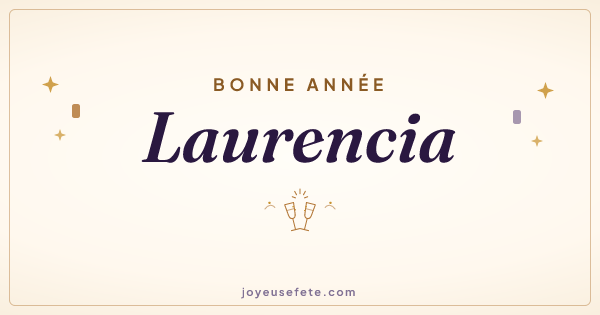 Image « Bonne année Laurencia » au format large