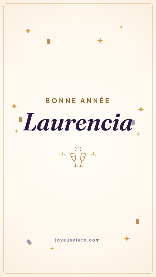 Image « Bonne année Laurencia » au format story
