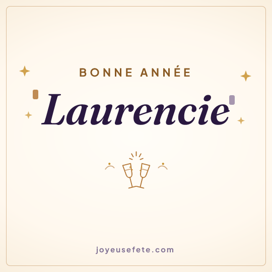 Image carrée « Bonne année Laurencie » pour WhatsApp