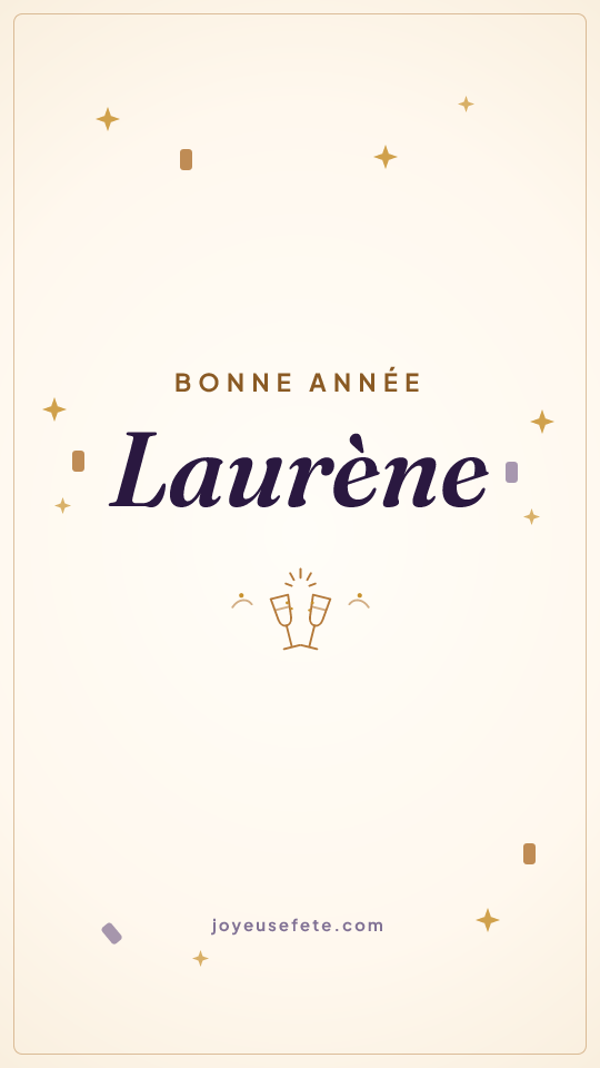 Image « Bonne année Laurène » au format story