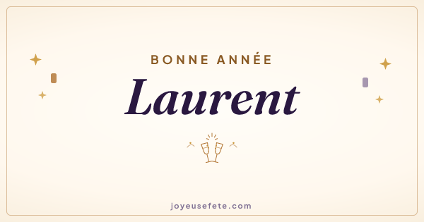 Image « Bonne année Laurent » au format large