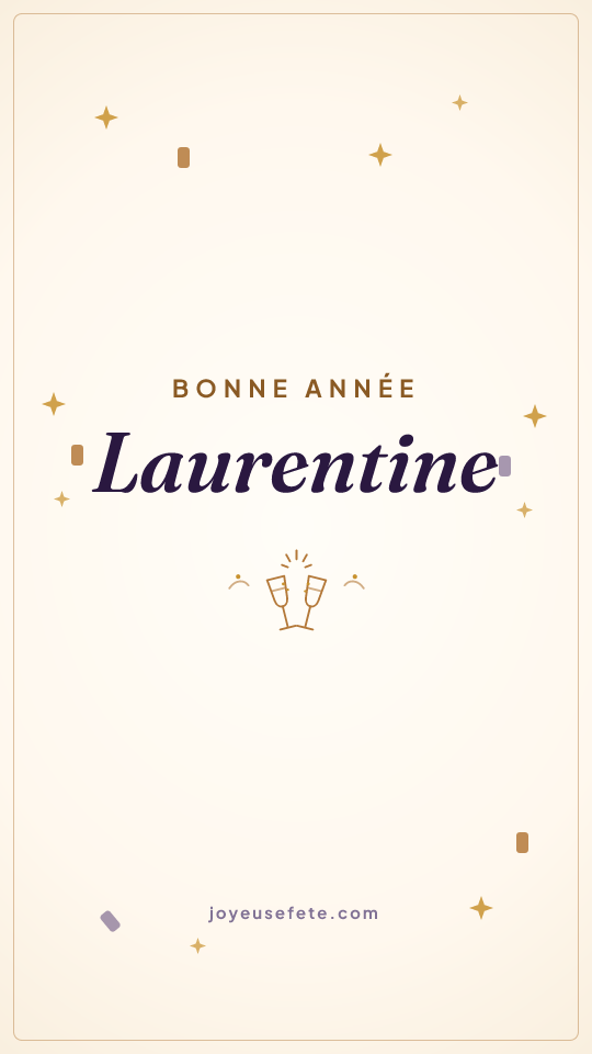 Image « Bonne année Laurentine » au format story
