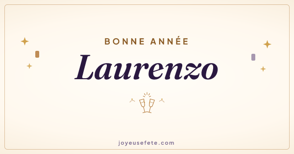 Image « Bonne année Laurenzo » au format large