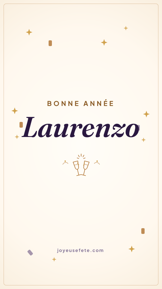 Image « Bonne année Laurenzo » au format story