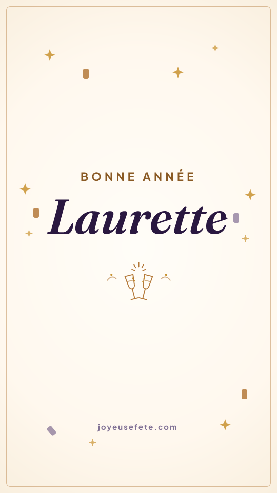 Image « Bonne année Laurette » au format story