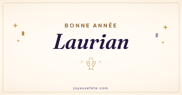Image « Bonne année Laurian » au format large