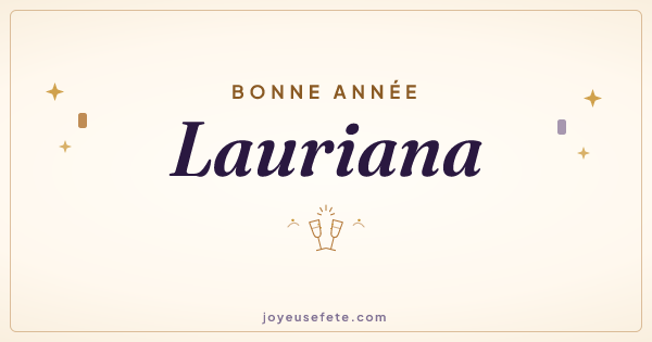 Image « Bonne année Lauriana » au format large