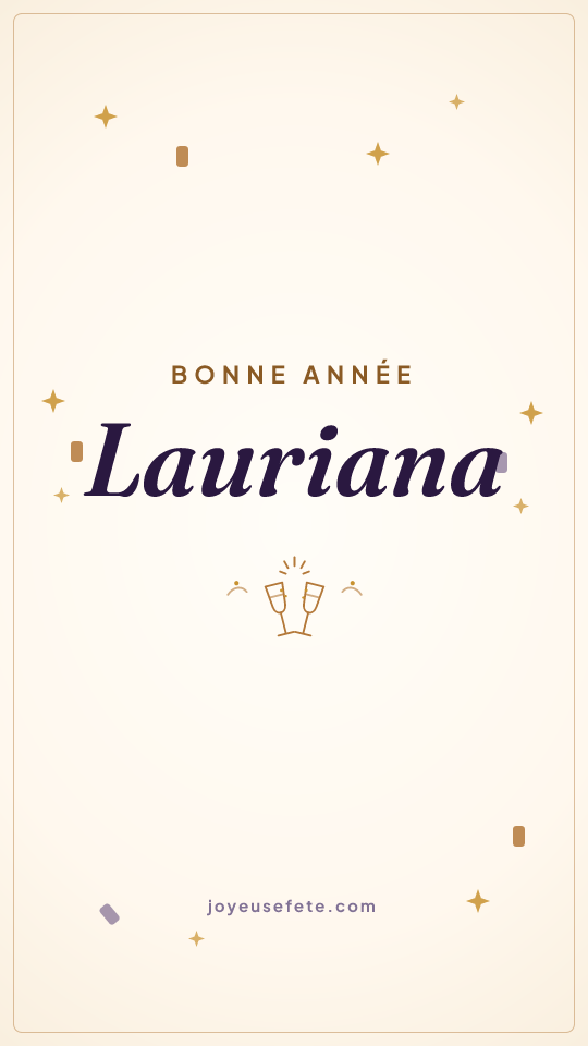 Image « Bonne année Lauriana » au format story