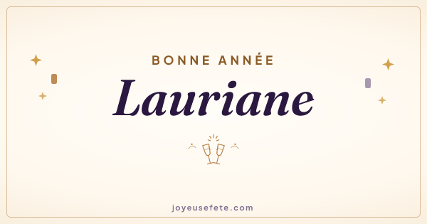 Image « Bonne année Lauriane » au format large
