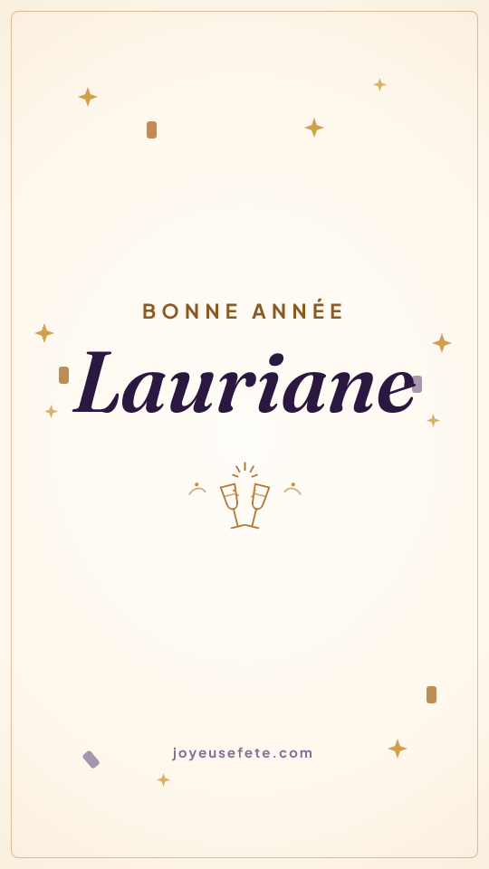 Image « Bonne année Lauriane » au format story