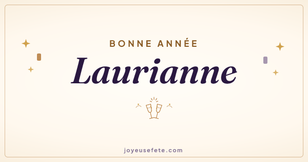 Image « Bonne année Laurianne » au format large
