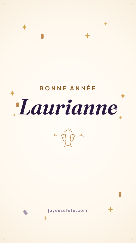 Image « Bonne année Laurianne » au format story