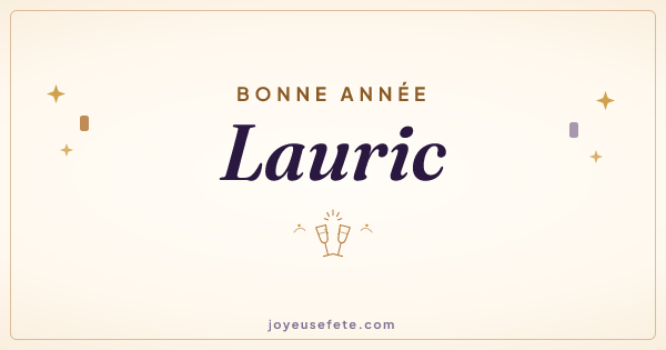 Image « Bonne année Lauric » au format large
