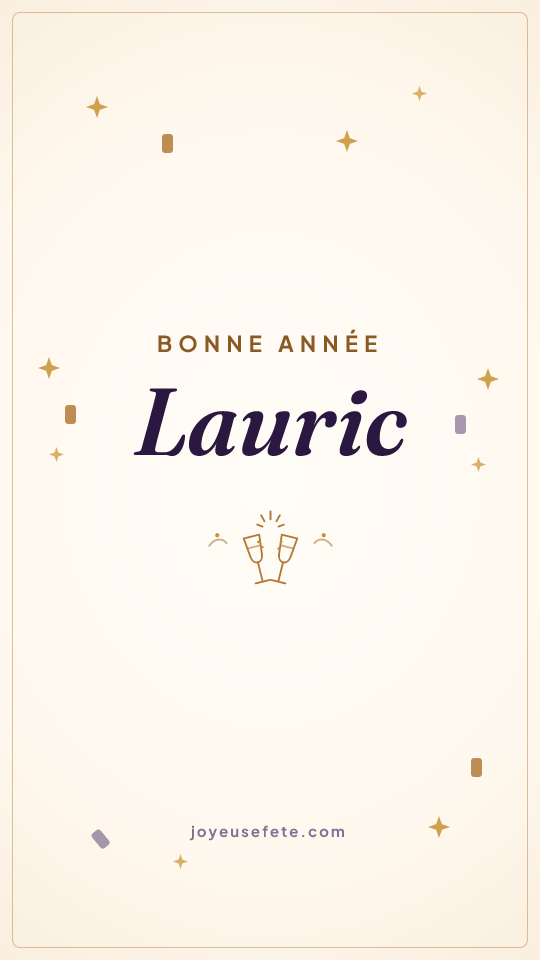 Image « Bonne année Lauric » au format story