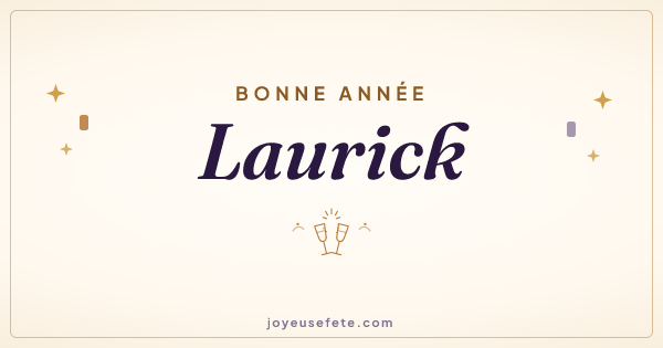 Image « Bonne année Laurick » au format large