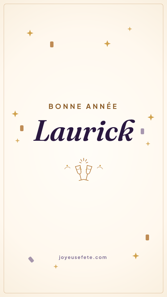 Image « Bonne année Laurick » au format story