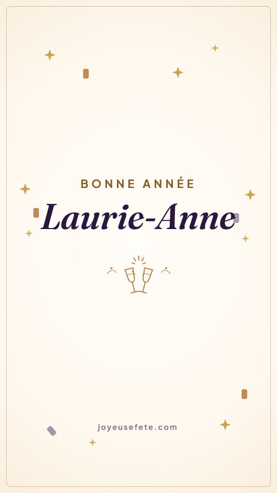 Image « Bonne année Laurie-Anne » au format story