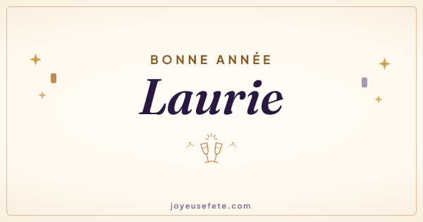 Image « Bonne année Laurie » au format large